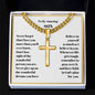 Personalized Son Engraved  Cross Necklace