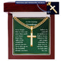 Personalized Grandson Engraved  Cross Necklace