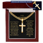 Personalized Grandson Engraved  Cross Necklace