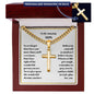 Personalized Son Engraved  Cross Necklace