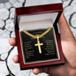 Personalized Dad Engraved  Cross Necklace