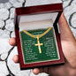 Personalized Grandson Engraved  Cross Necklace