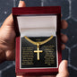Personalized Grandson Engraved  Cross Necklace