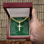 Personalized Grandson Engraved  Cross Necklace