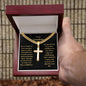 Personalized Grandson Engraved  Cross Necklace