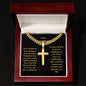 Personalized Grandson Engraved  Cross Necklace