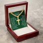 Personalized Grandson Engraved  Cross Necklace