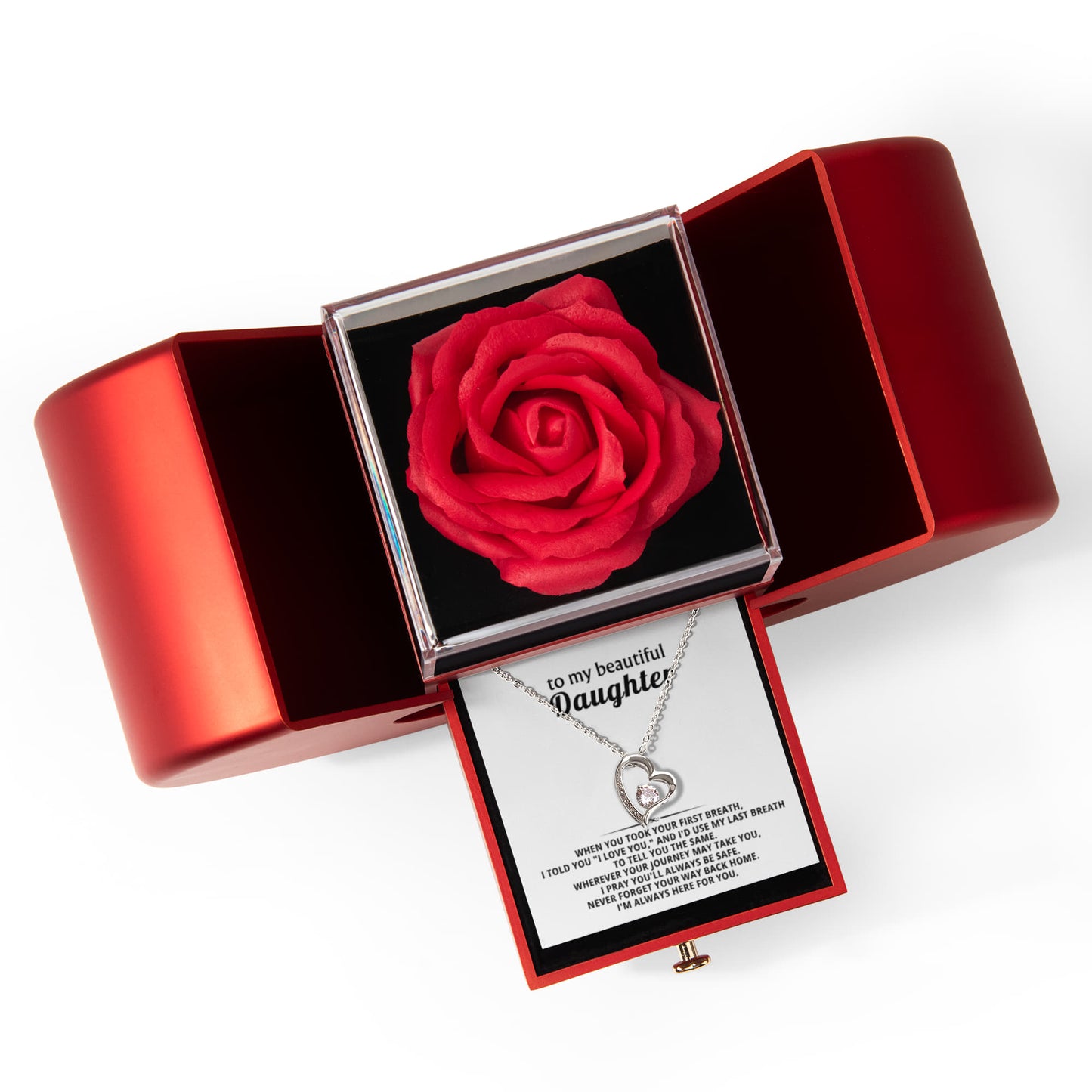 Daughter Heart Rose Box Gift Set
