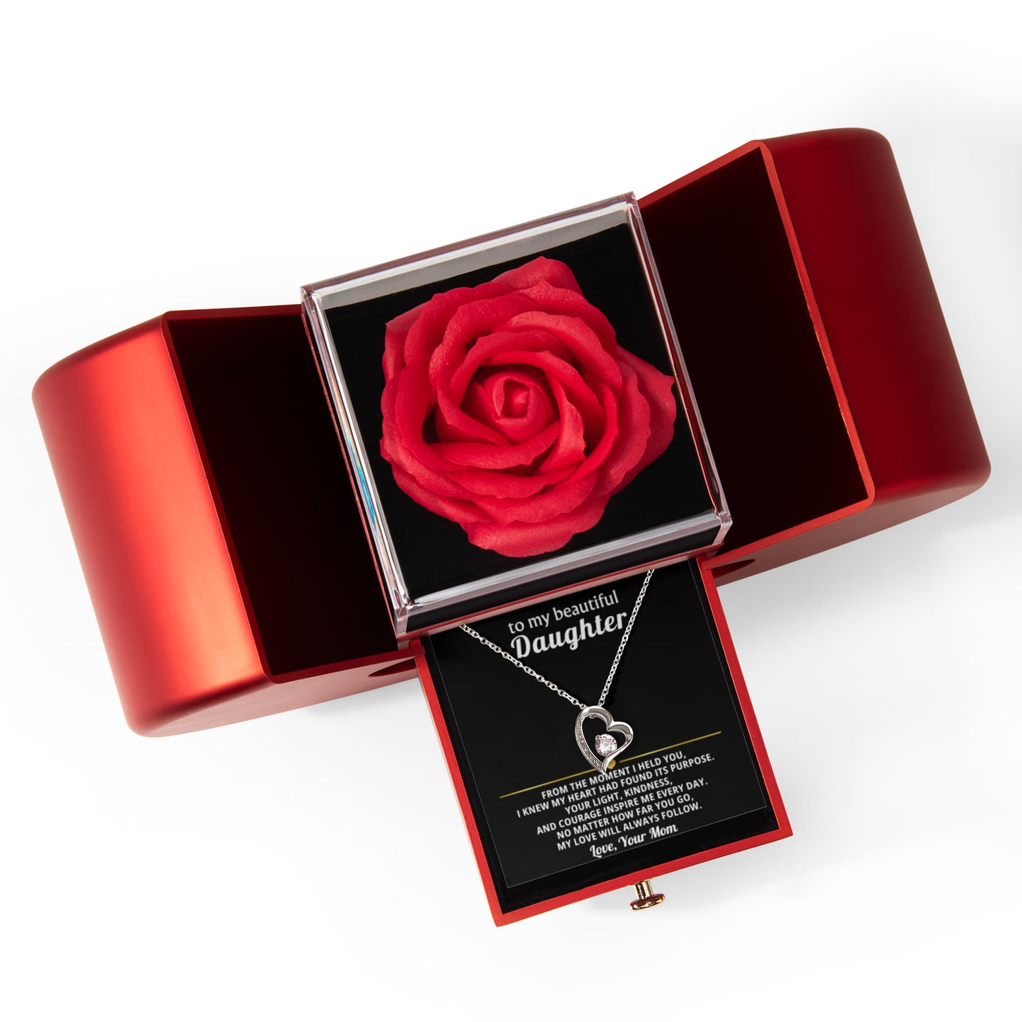 Daughter Heart Rose Box Gift Set from Mom