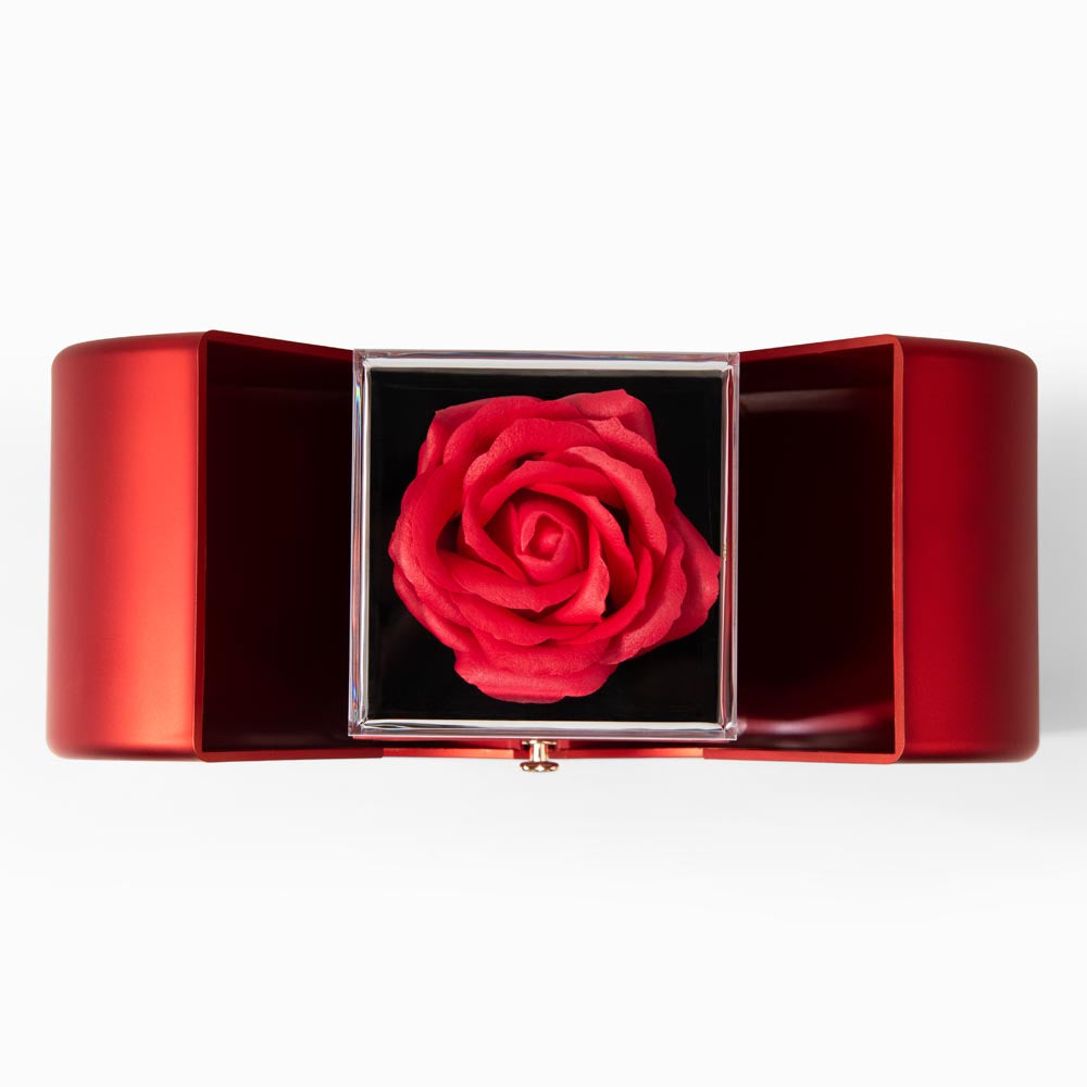 Soulmate Heart Necklace Preserved Rose Box Gift Set
