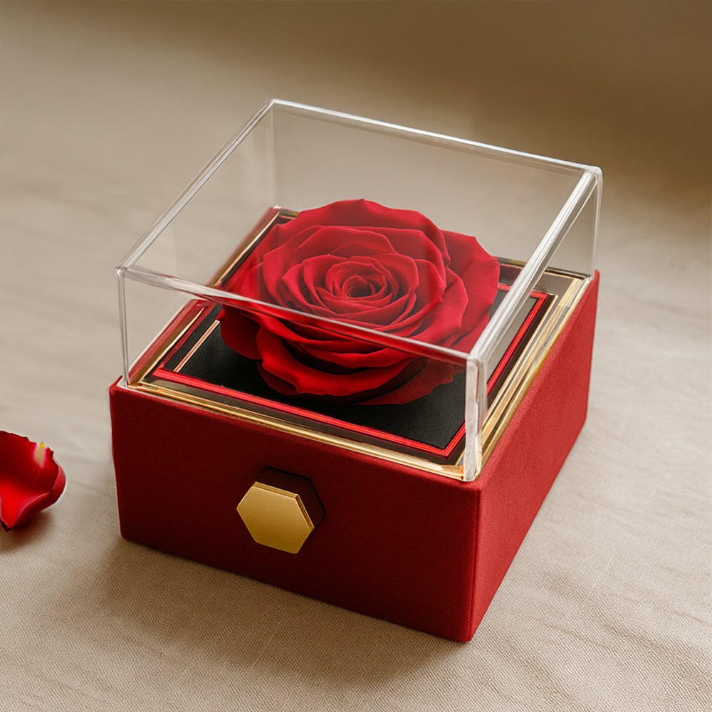 Wife Heart Necklace & Rose Gift Set