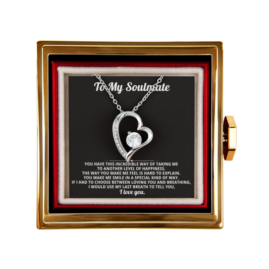 Wife Heart Necklace & Rose Gift Set