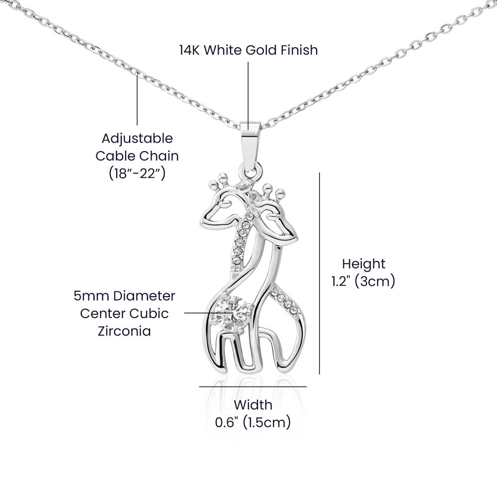 Daughter Giraffe Necklace from Dad-[Heartfelt Family Gift]