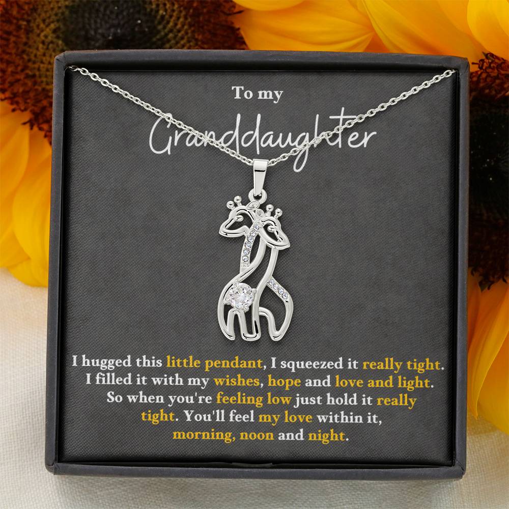 Granddaughter Giraffe Necklace-[Heartfelt Family Gift]