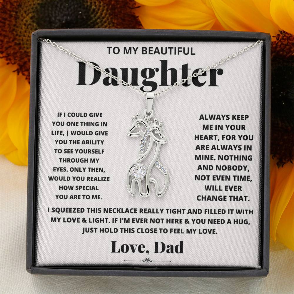 Daughter Giraffe Necklace from Dad-[Heartfelt Family Gift]