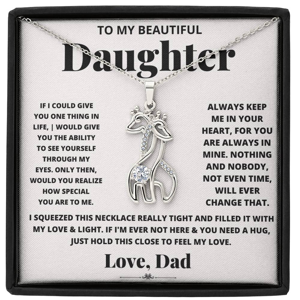 Daughter Giraffe Necklace from Dad-[Heartfelt Family Gift]
