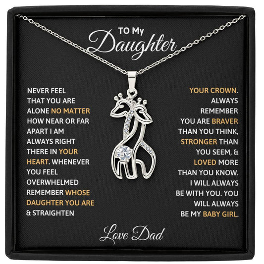 Daughter Giraffe Necklace Gift-[Heartfelt Family Gift]