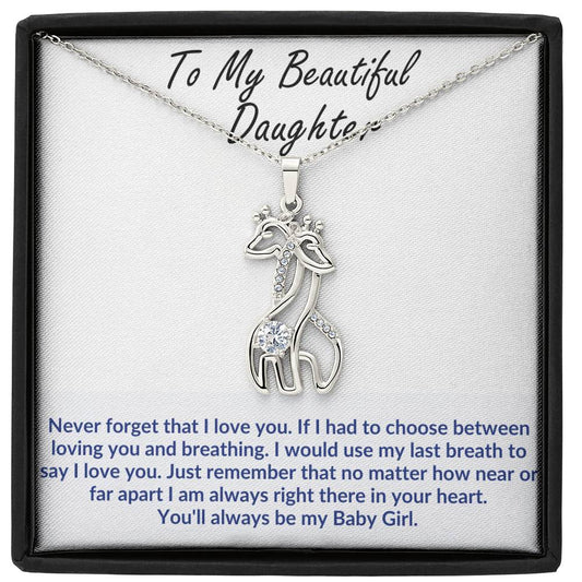 Daughter Giraffe Necklace Gift-[Heartfelt Family Gift]