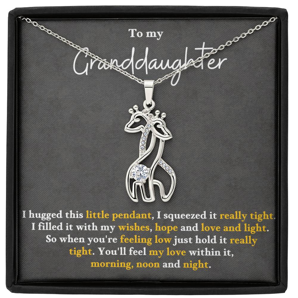 Granddaughter Giraffe Necklace-[Heartfelt Family Gift]