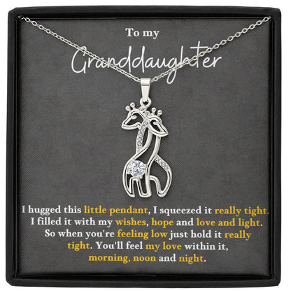 Granddaughter Giraffe Necklace-[Heartfelt Family Gift]