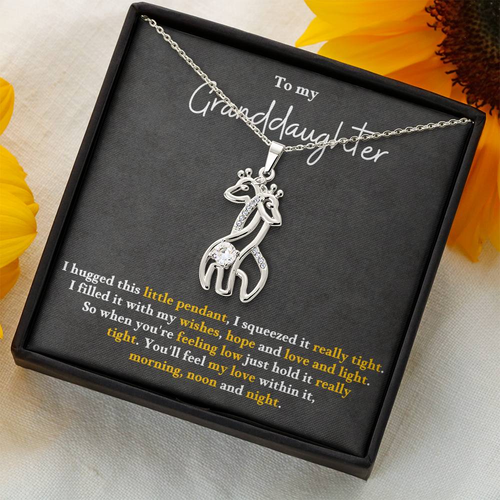 Granddaughter Giraffe Necklace-[Heartfelt Family Gift]
