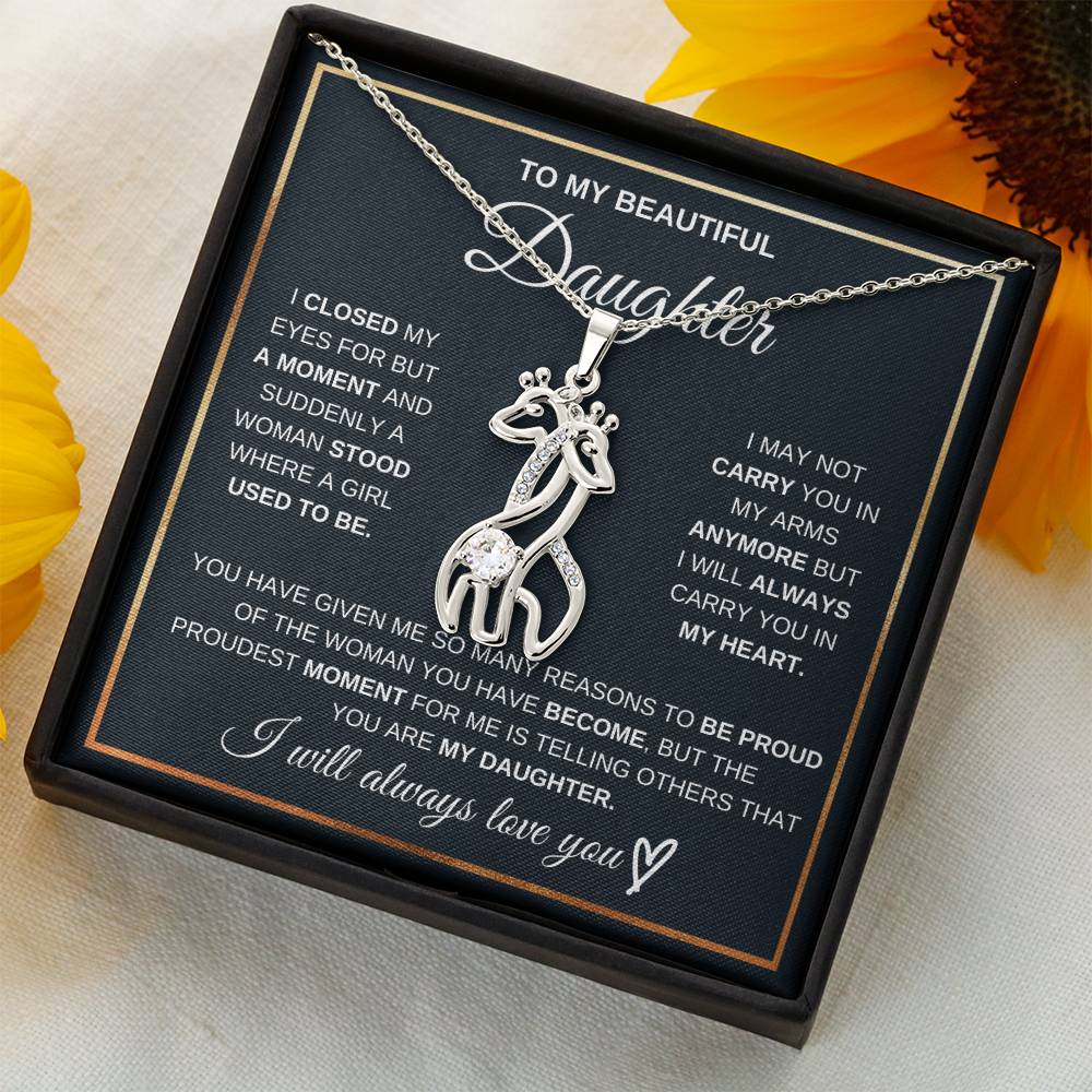 Daughter Giraffe Necklace from Mom or Dad-[Heartfelt Family Gift]
