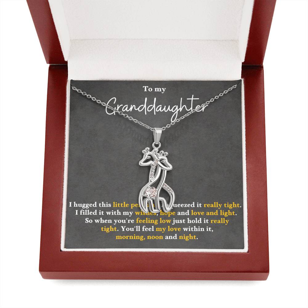 Granddaughter Giraffe Necklace-[Heartfelt Family Gift]