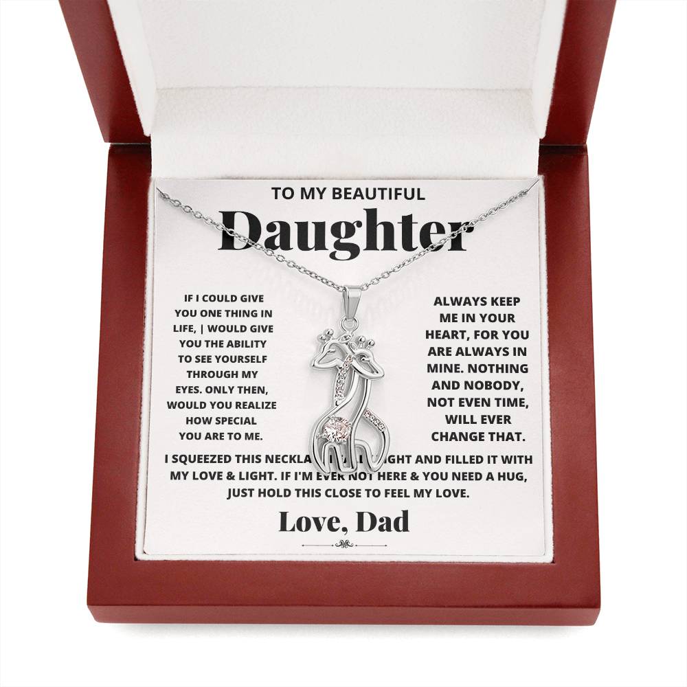 Daughter Giraffe Necklace from Dad-[Heartfelt Family Gift]