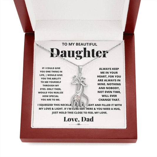 Daughter Giraffe Necklace from Dad-[Heartfelt Family Gift]