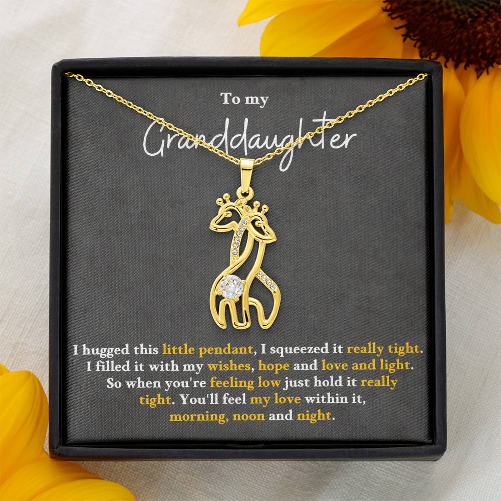 Granddaughter Giraffe Necklace-[Heartfelt Family Gift]