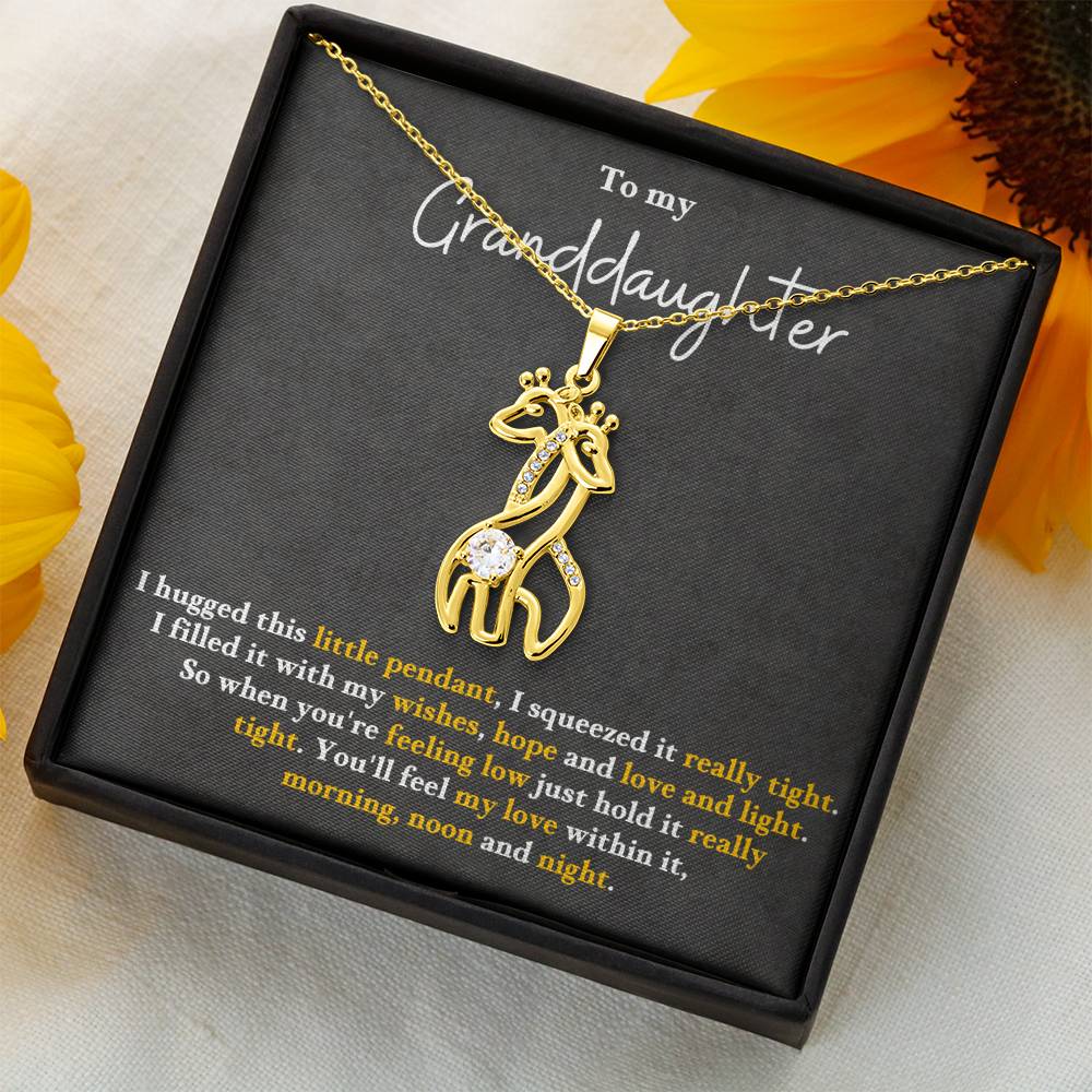 Granddaughter Giraffe Necklace-[Heartfelt Family Gift]