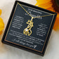 Daughter Giraffe Necklace from Mom or Dad-[Heartfelt Family Gift]