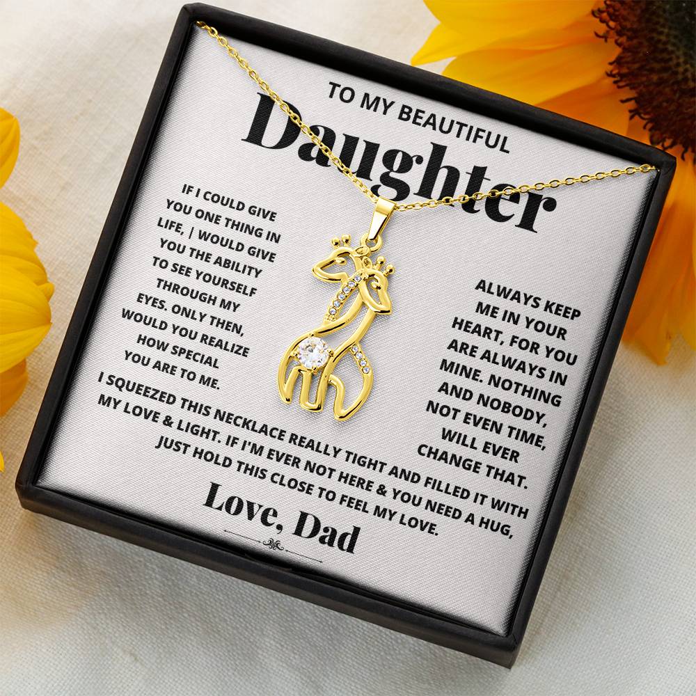 Daughter Giraffe Necklace from Dad-[Heartfelt Family Gift]
