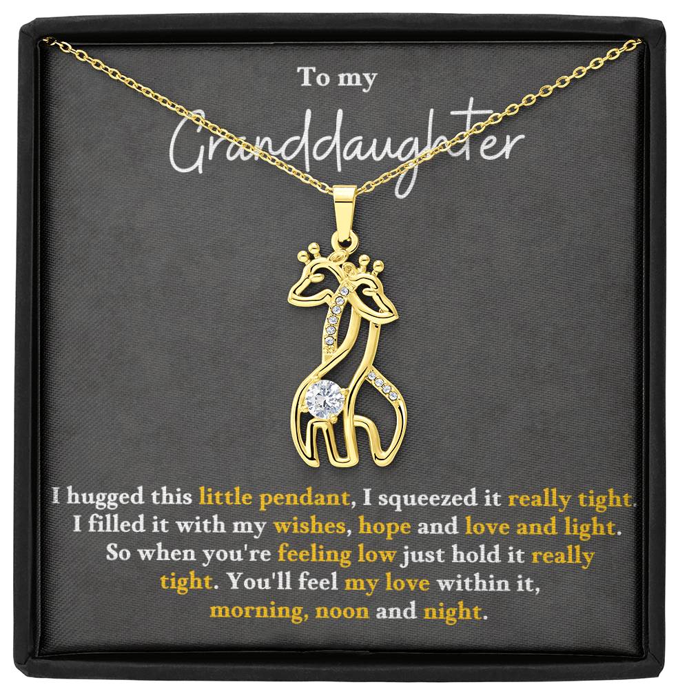 Granddaughter Giraffe Necklace-[Heartfelt Family Gift]