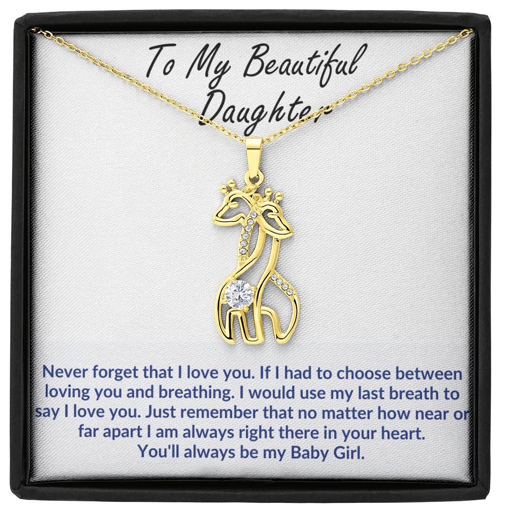 Daughter Giraffe Necklace Gift-[Heartfelt Family Gift]