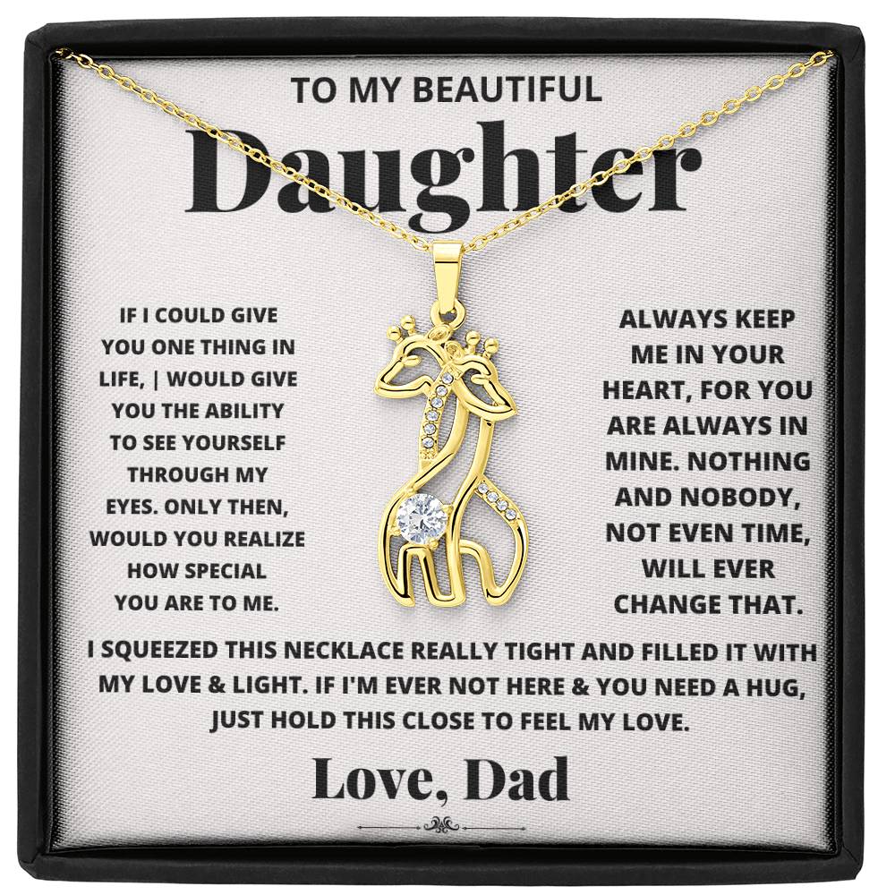 Daughter Giraffe Necklace from Dad-[Heartfelt Family Gift]