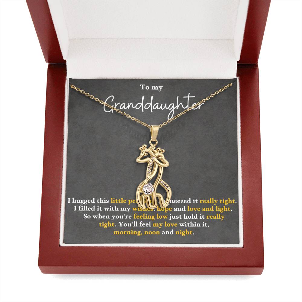 Granddaughter Giraffe Necklace-[Heartfelt Family Gift]