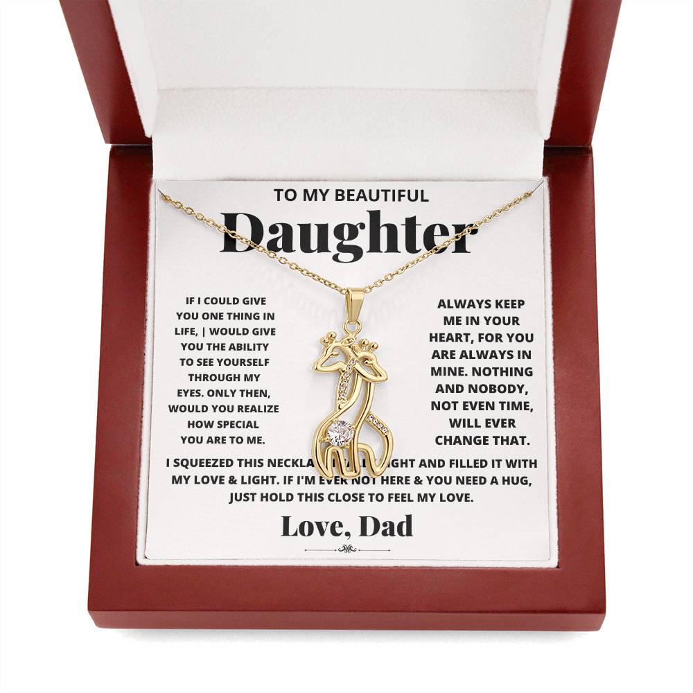 Daughter Giraffe Necklace from Dad-[Heartfelt Family Gift]