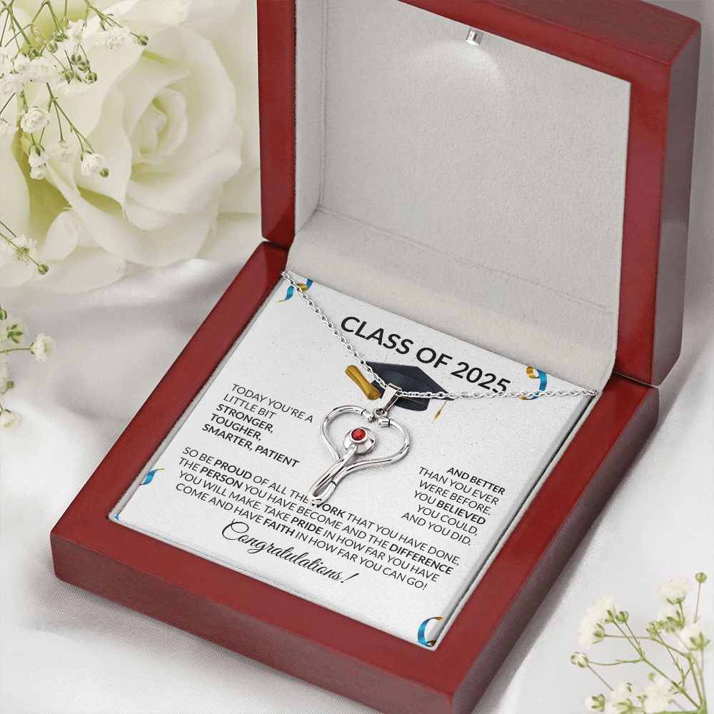Nursing Graduation Gift Stethoscope Necklace-[Heartfelt Family Gift]