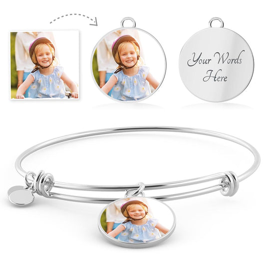 Stylish Photo Bangle Bracelet - Perfect Gift Idea for Photo-Loving Fashionistas-[Heartfelt Family Gift]