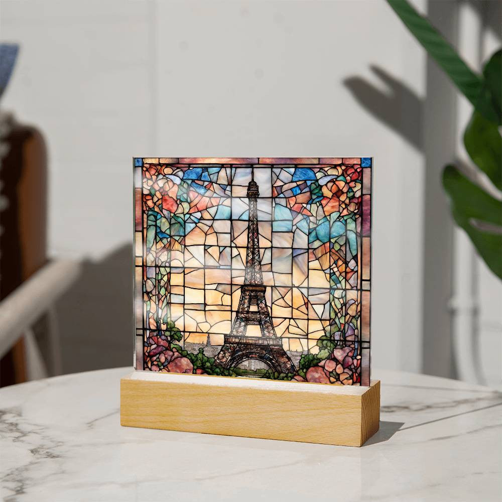 Eiffel Tower Paris Decor LED Acrylic Sign