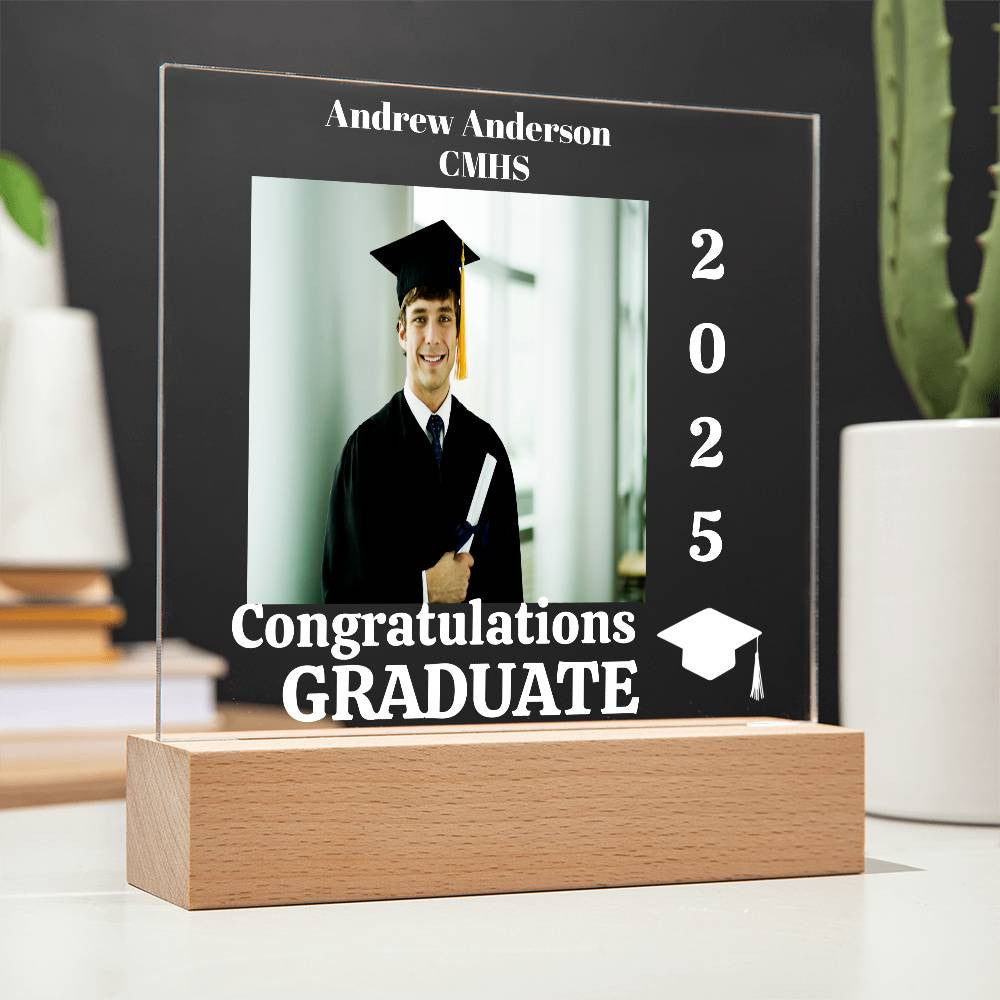 Graduation LED Plaque Class of 2025 School Colors-[Heartfelt Family Gift]