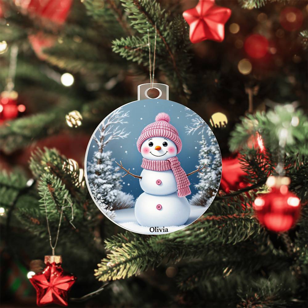 Snowman Acrylic Ornament