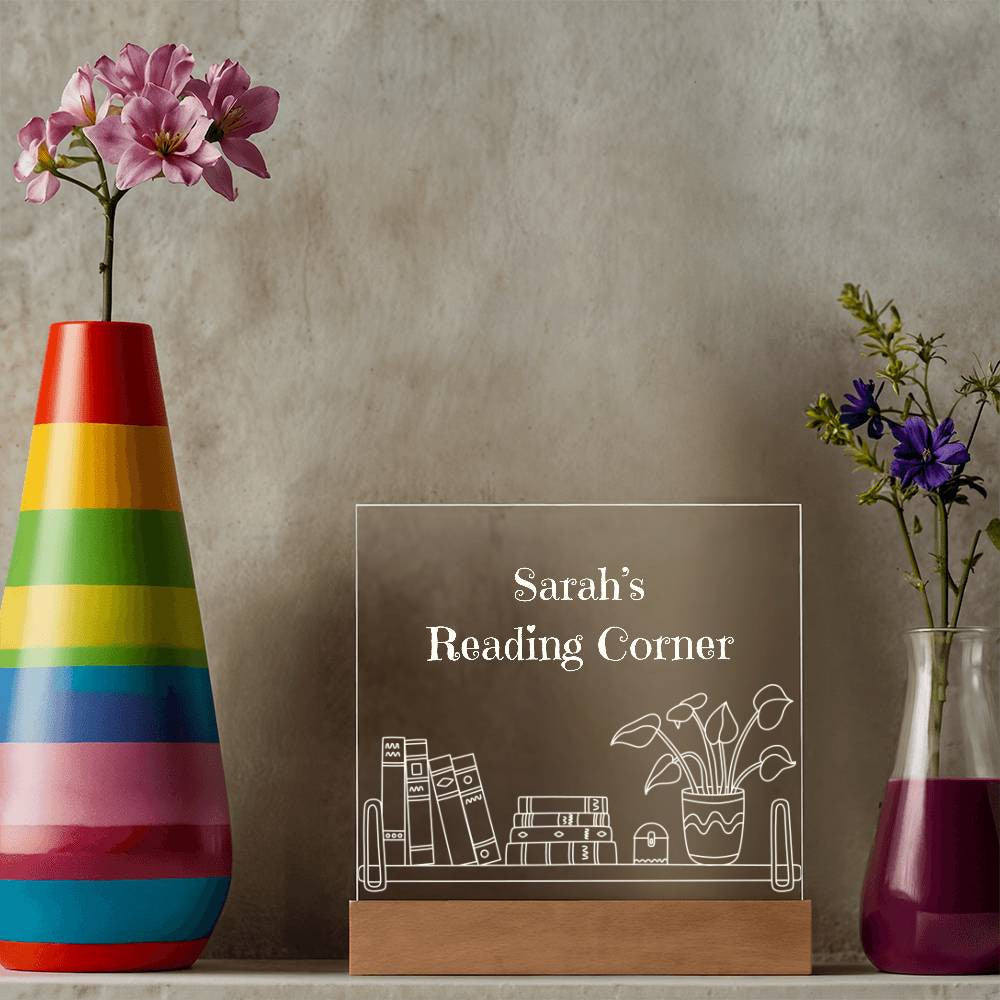 Personalized Reading Corner Library LED Plaque-[Heartfelt Family Gift]