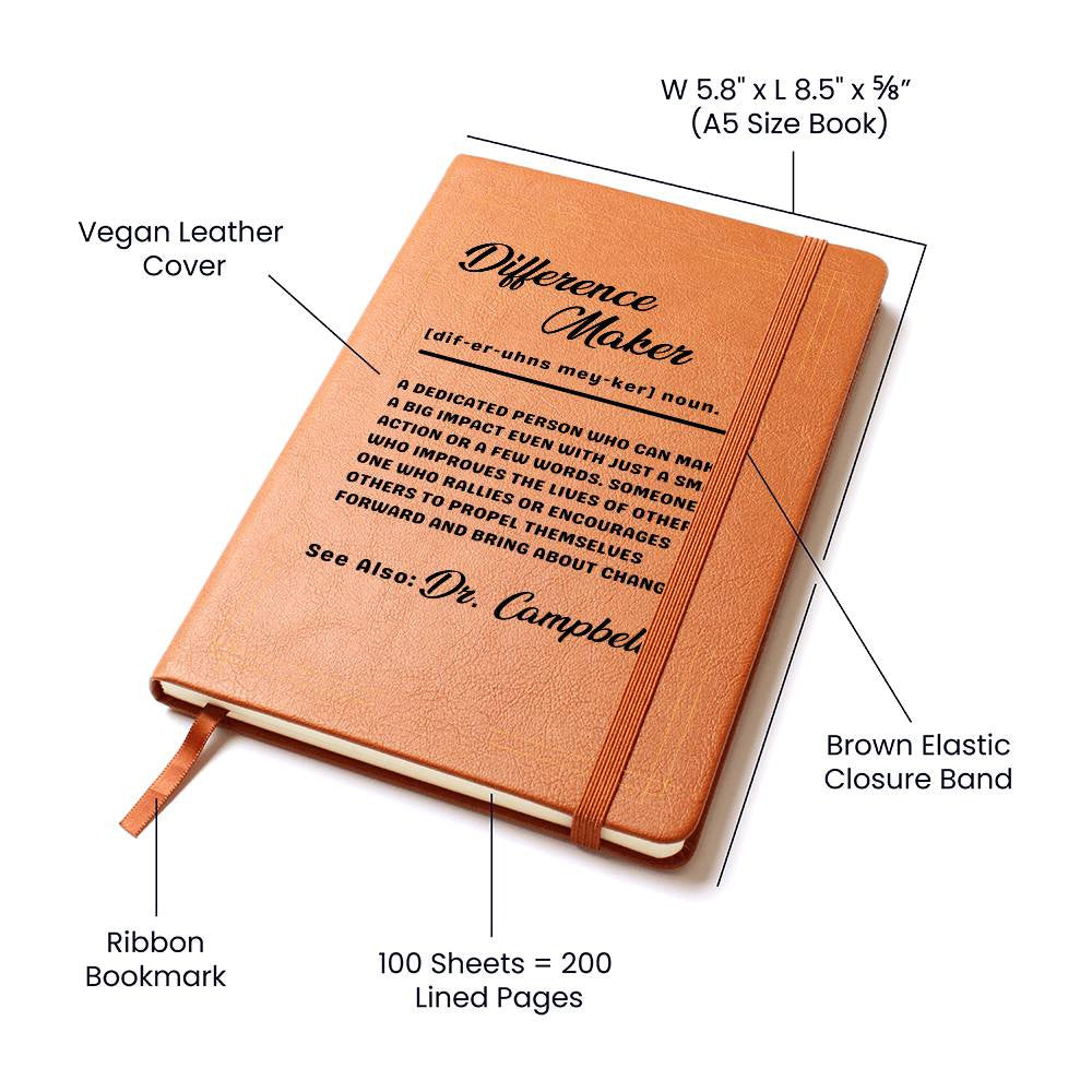 Difference Maker Personalized Journal-[Heartfelt Family Gift]