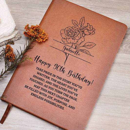 90th Birthday Birth Flower Journal