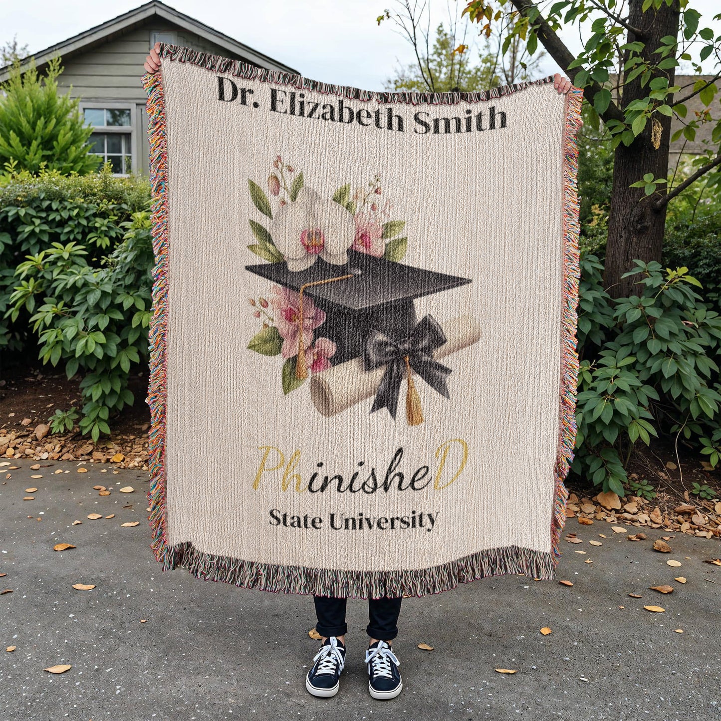 PHD Graduation Gift Blanket for Doctorate Degree