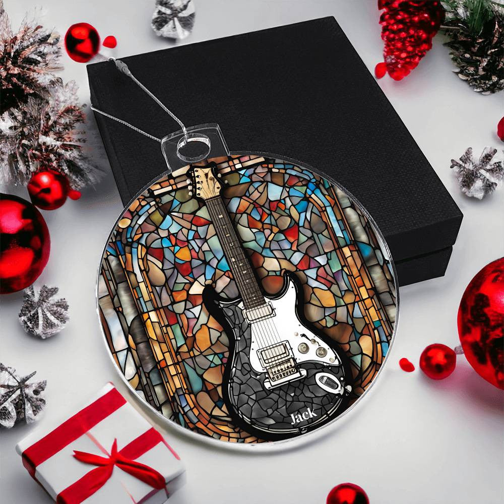 Guitar Acrylic Christmas Ornament-[Heartfelt Family Gift]