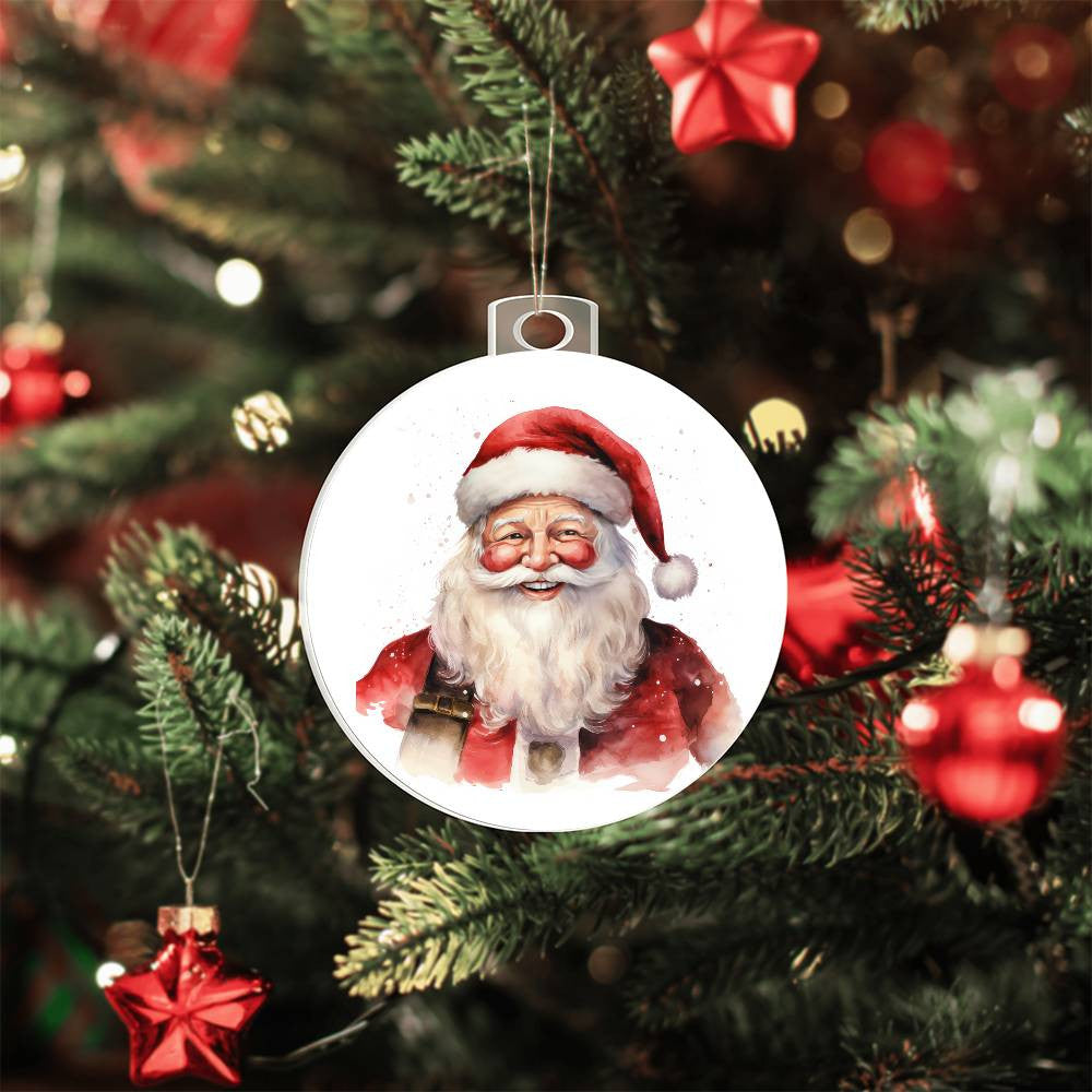 Santa Acrylic Christmas Ornament-[Heartfelt Family Gift]
