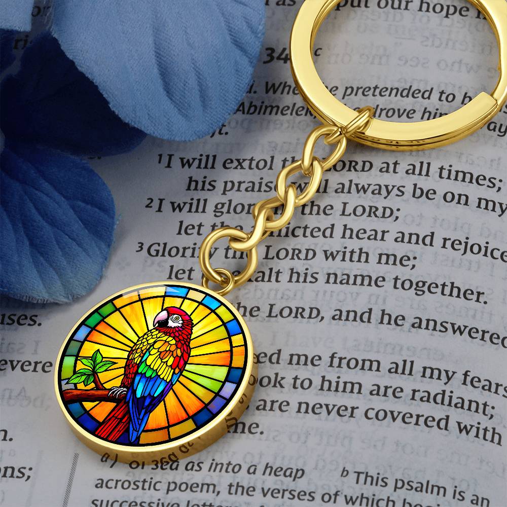 Parrott Pendant Necklace Engraved